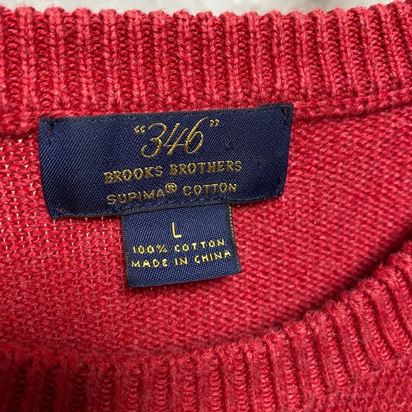 “346” Brooks Brothers Supima Men’s Large Sweater - Picture 2 of 4